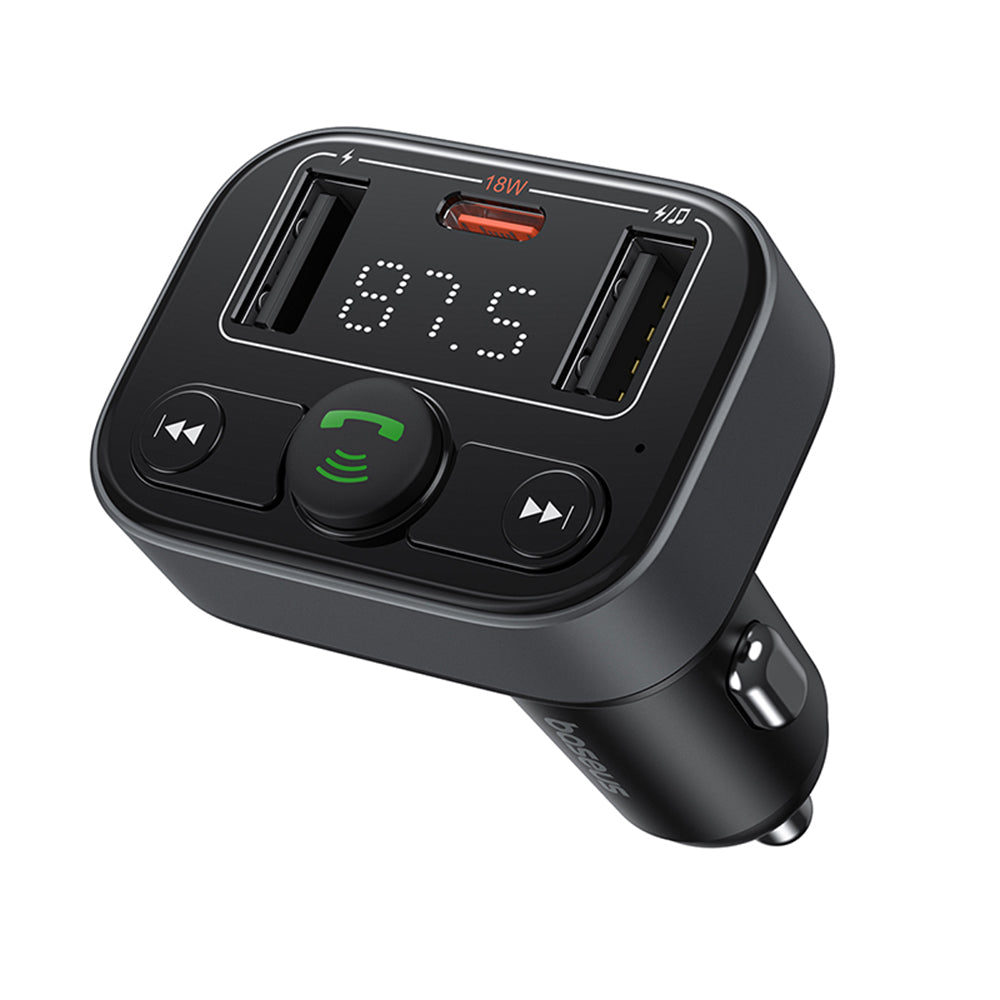 FM Bluetooth Modulator Baseus S-09 Lite, 2 x USB-A - 1 x USB-C C10762300113-00