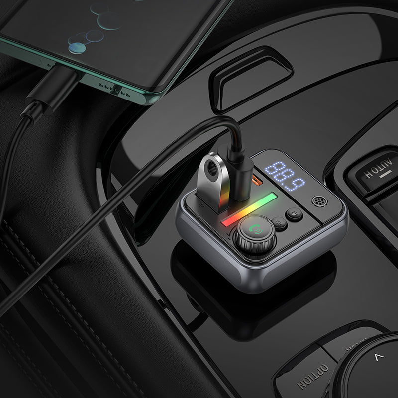 FM Bluetooth Modulator Borofone BC50 Ascenso, 2 x USB-A - 1 x USB-C