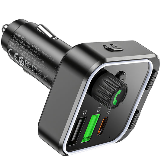 Bluetooth FM Modulator BC53 Highway, 2 x USB-A - 1 x USB-C