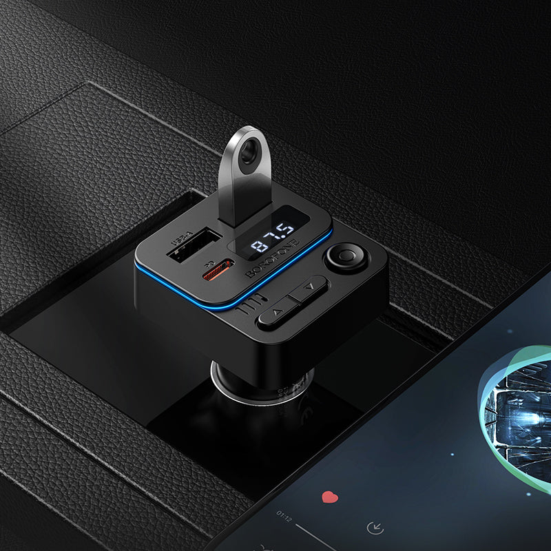 FM Bluetooth Modulator Borofone BC60 Hero, 2 x USB-A - 1 x USB-C