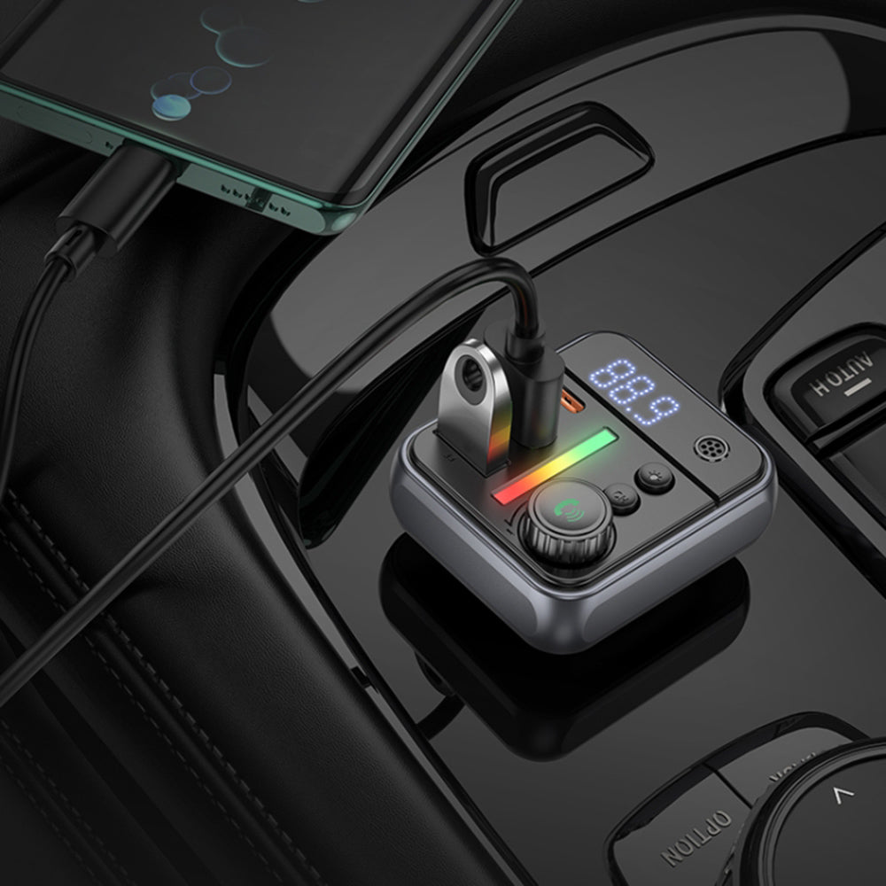 FM Bluetooth Modulator Borofone BC50 Ascenso, 2 x USB-A - 1 x USB-C