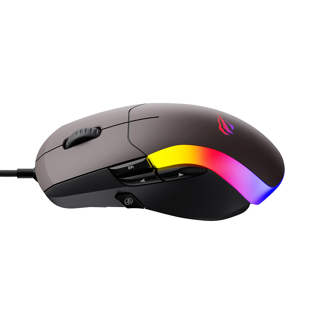 Gaming Muis Bedraad USB HAVIT MS959S, RGB, 1200DPI - 8000DPI, 1.6m, Zwart Oker