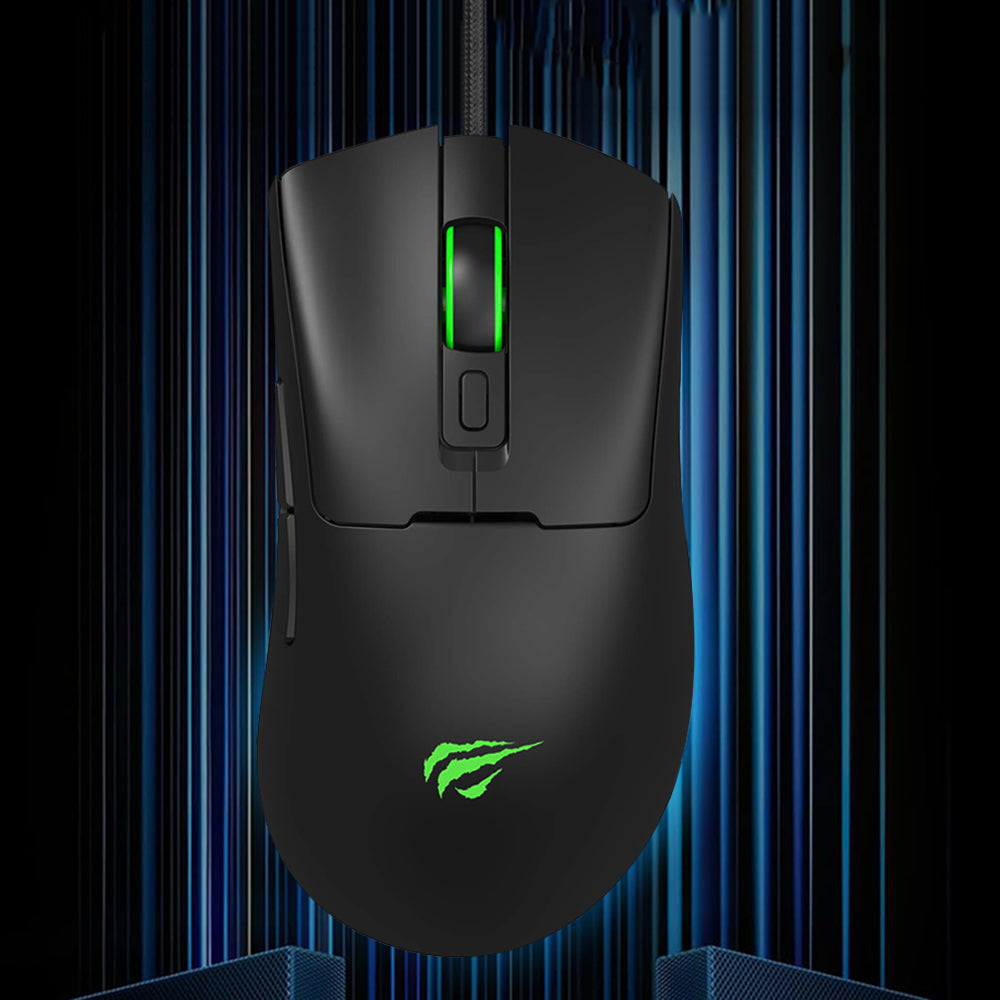 Gaming Muis Bedraad USB HAVIT MS966, RGB, 800DPI - 12000DPI, 1.6m, Zwart