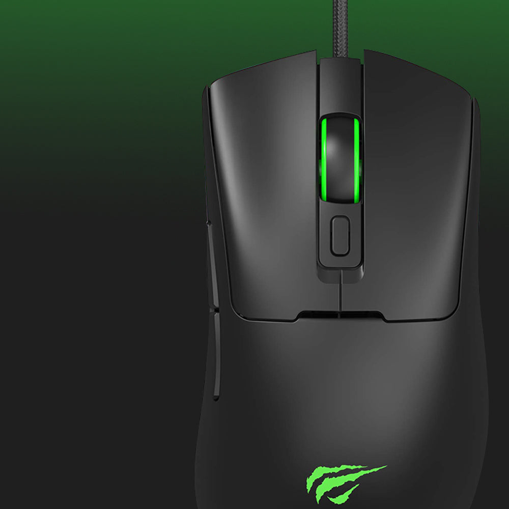 Gaming Muis Bedraad USB HAVIT MS966, RGB, 800DPI - 12000DPI, 1.6m, Zwart
