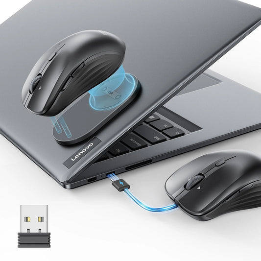 Draadloze muis ESR MagMouse, 800DPI - 4800DPI, BT / Wi-Fi, Grijs