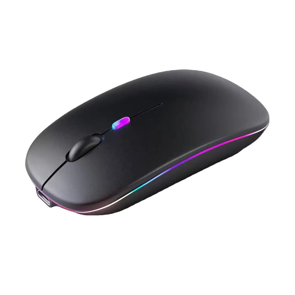 Draadloze Muis Techsuit M1, RGB, 1600DPI, BT / Wi-Fi, Zwart