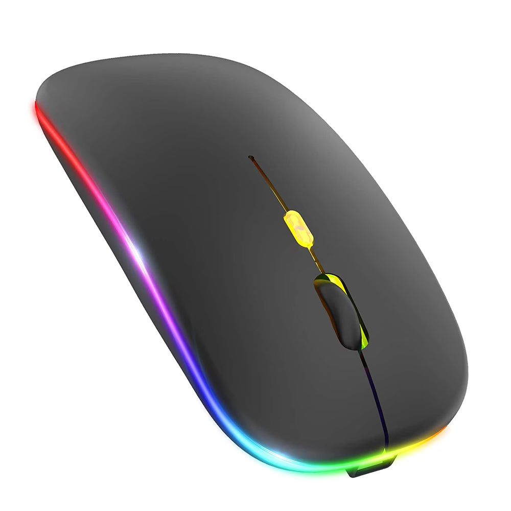 Draadloze Muis Techsuit M1, RGB, 1600DPI, BT / Wi-Fi, Zwart
