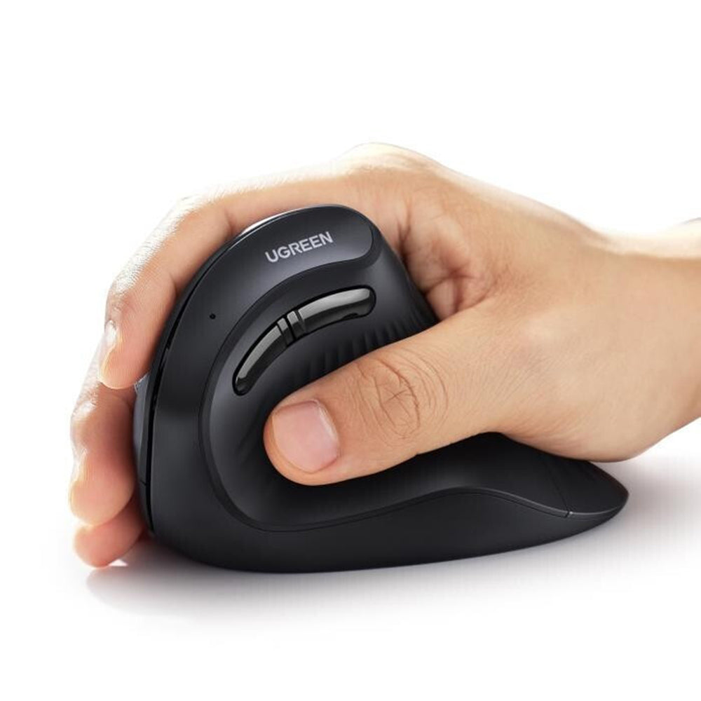 Draadloze muis UGREEN MU008, 4000DPI, BT / Wi-Fi, Zwart