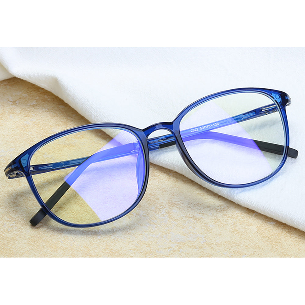 Dames Computerbril Techsuit F2822, Anti-Blauw Licht, Blauw