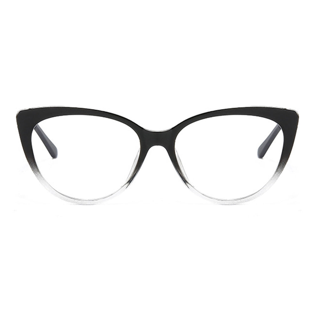 Dames Computerbril Techsuit F5018-C7, Anti-Blauw Licht, Zwart Transparant