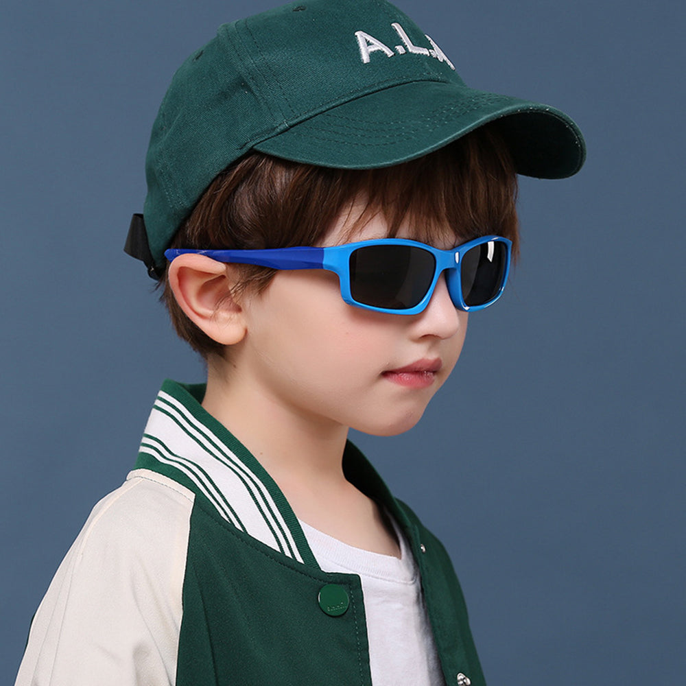 Sportzonnebril Kinderen Techsuit 8202-C29, Gepolariseerd, Blauw
