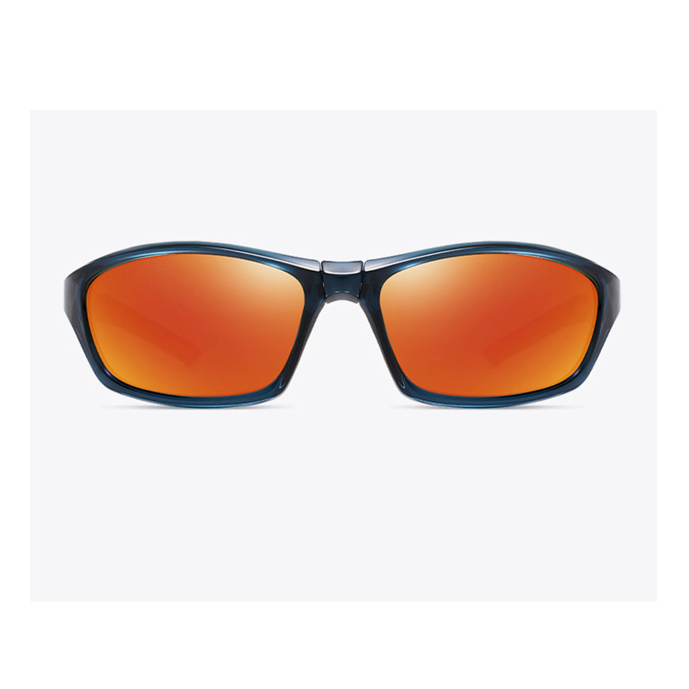 Unisex Fietsbril Techsuit 24101, Gepolariseerd, Zwart Oranje