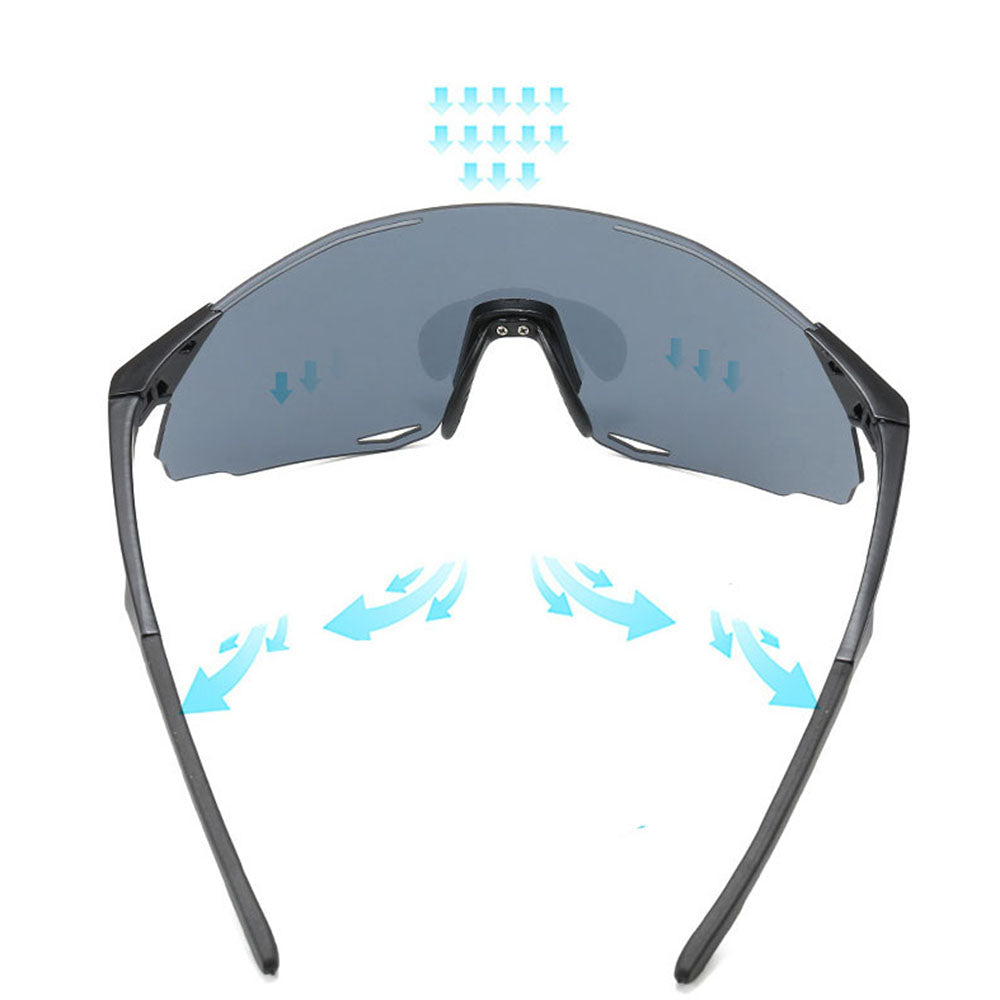 Unisex Fietsbril Techsuit 8853, Zwart Zilver