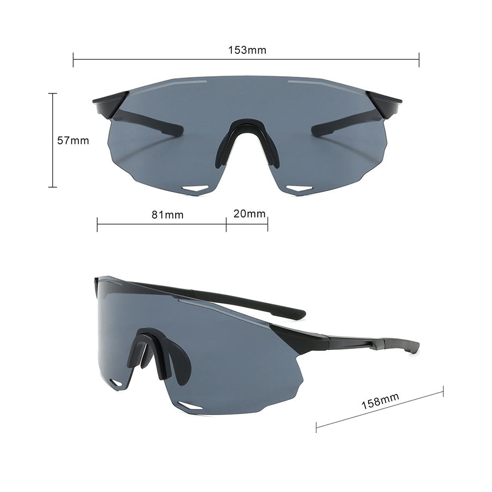 Unisex Fietsbril Techsuit 8853, Zwart Zilver