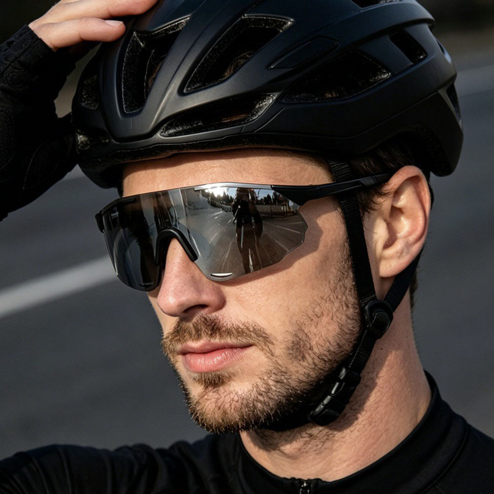 Unisex Fietsbril Techsuit 8853, Zwart Grijs