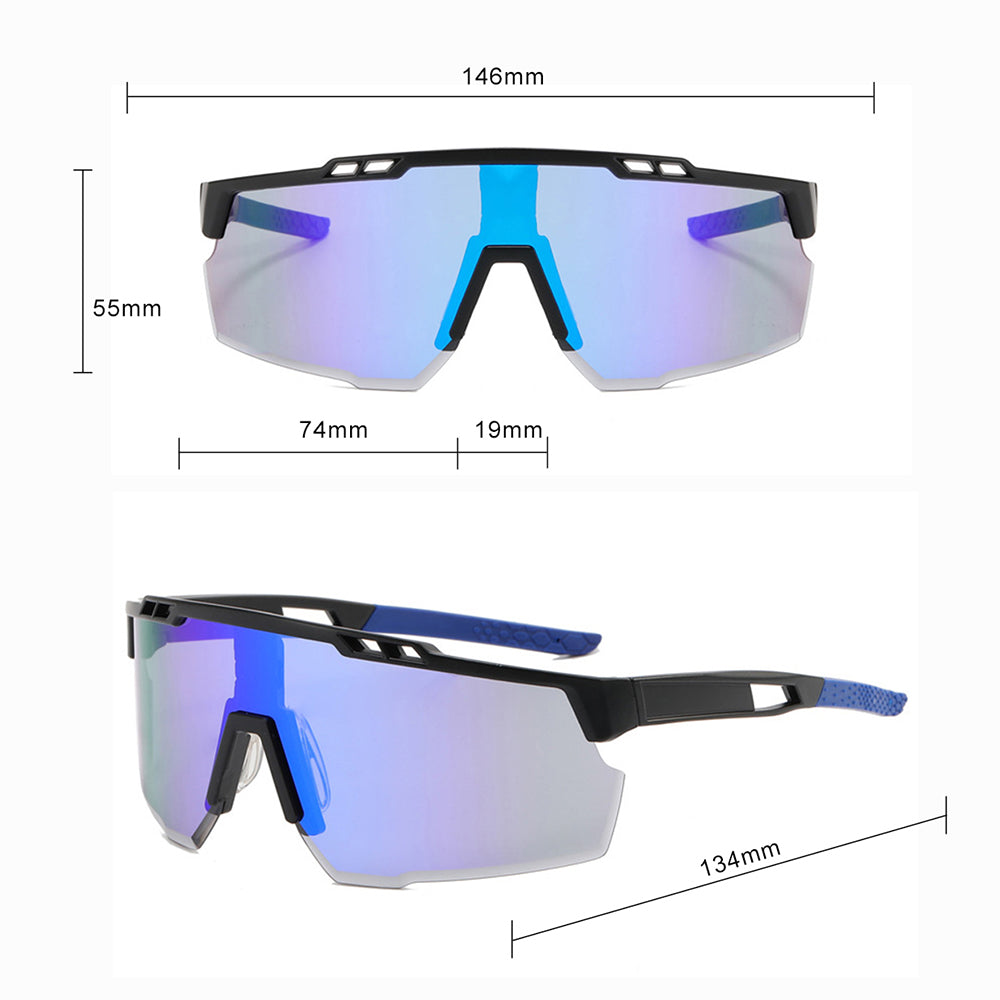 Unisex Fietsbril Techsuit 9963, Zwart Grijs