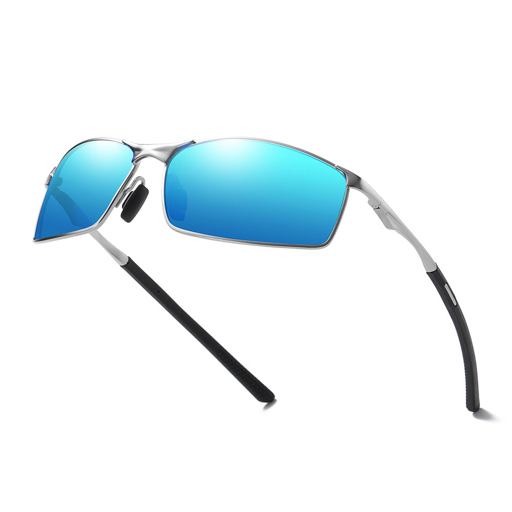 Herenzonnebril Techsuit 559, Gepolariseerd, UV-bescherming, Zilverblauw