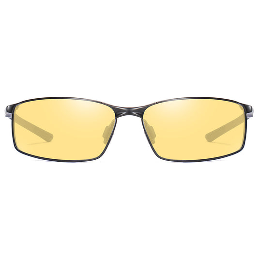 Herenzonnebril Techsuit 559, Gepolariseerd, UV-bescherming, Zwart Geel