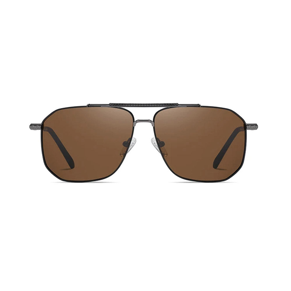 Herenzonnebril Techsuit 8538, Gepolariseerd, UV-bescherming, Grijs Bruin
