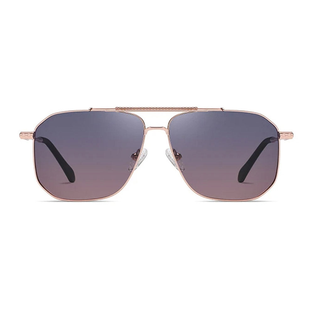 Herenzonnebril Techsuit 8538, Gepolariseerd, UV-bescherming, Roze Goud Paars
