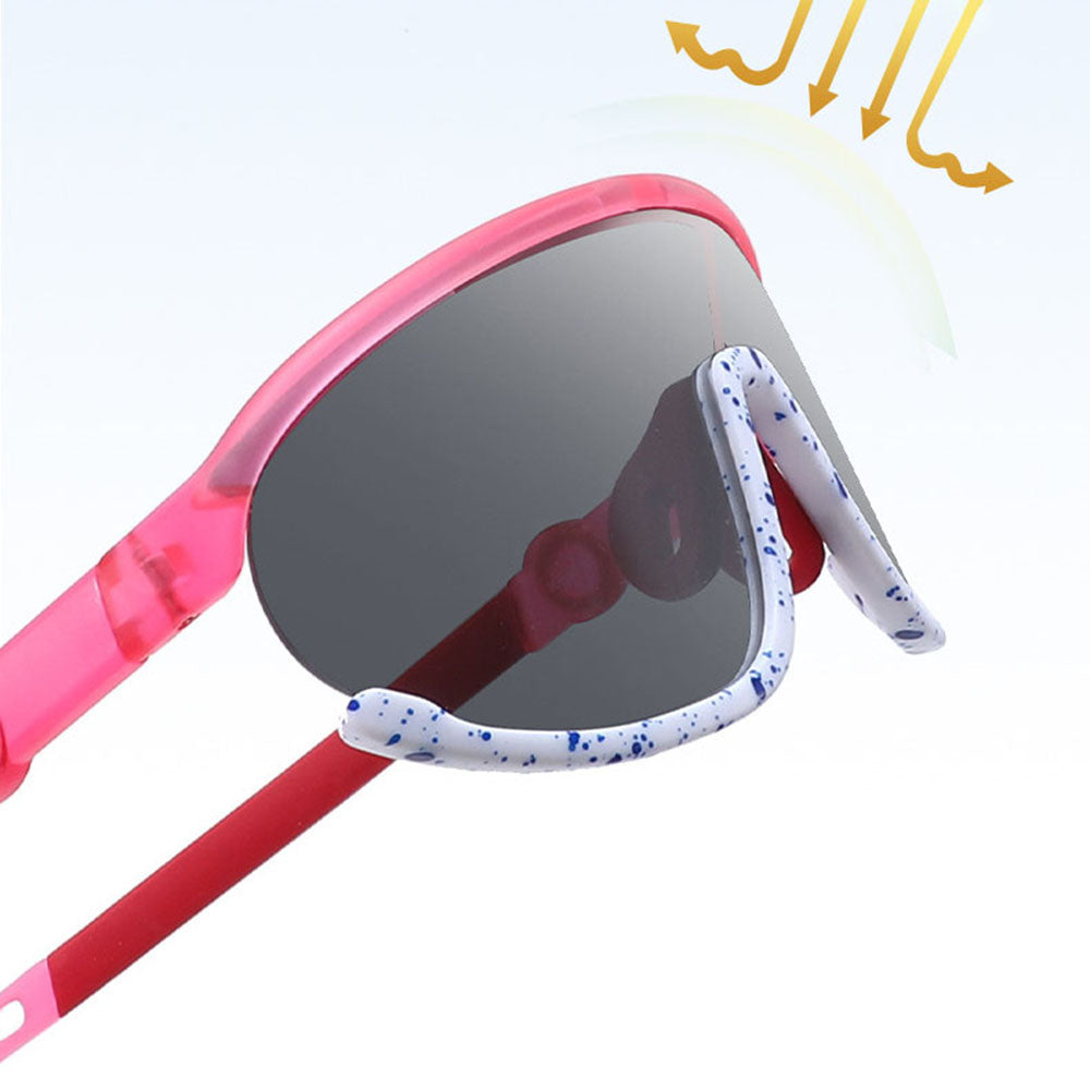 Techsuit 2025 Kinderzonnebril, Gepolariseerd, UV-bescherming, Roze
