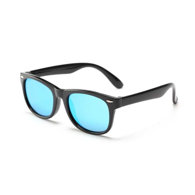 Techsuit D802 Kinderzonnebril, Gepolariseerd, UV-bescherming, Zwart Blauw