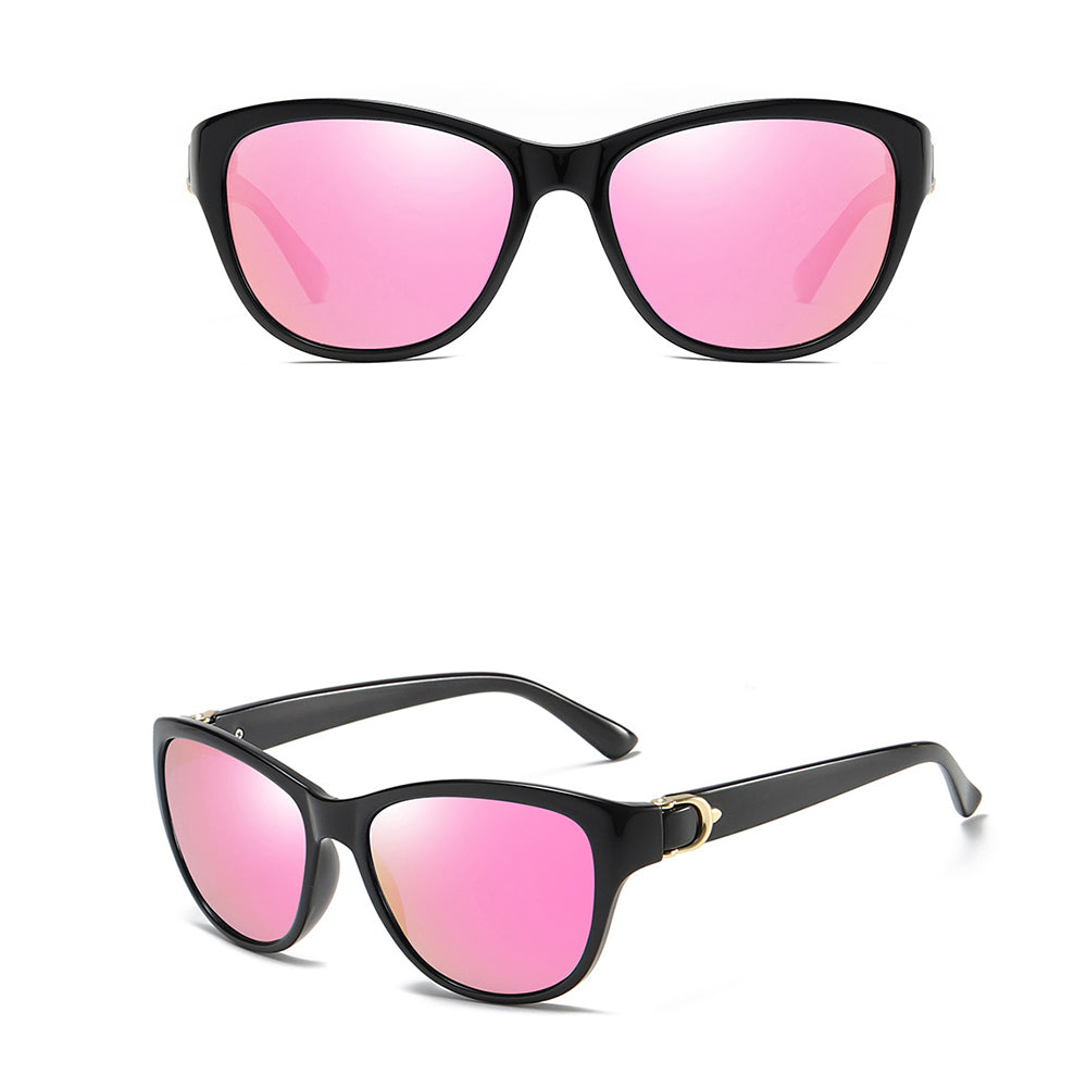 Dames Zonnebril Techsuit A572, Gepolariseerd, UV-bescherming, Zwart Roze