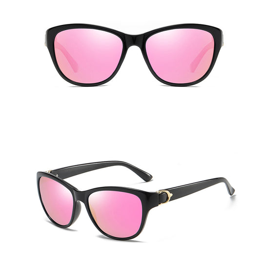 Dames Zonnebril Techsuit A572, Gepolariseerd, UV-bescherming, Zwart Roze