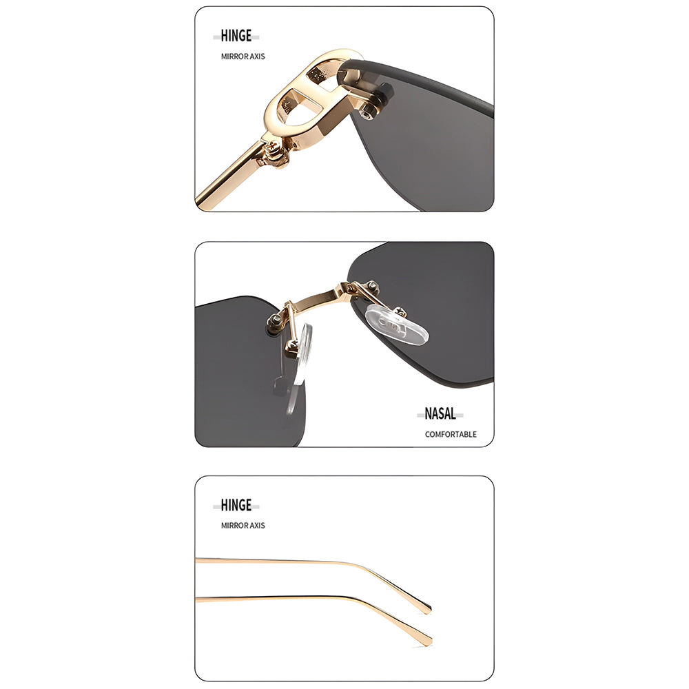 Unisex Techsuit Zonnebril S098, Goud Paars