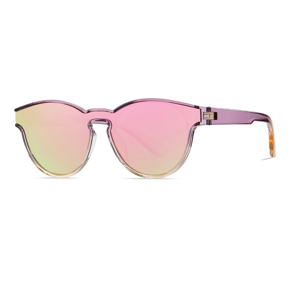 Unisex Techsuit TR7545 Zonnebril, Gepolariseerd, UV-bescherming, Paars Geel Roze
