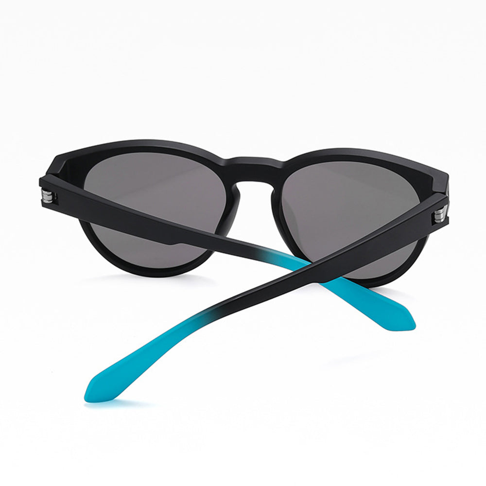 Unisex Techsuit TR7545 Zonnebril, Gepolariseerd, UV-bescherming, Zwart Blauw Groen