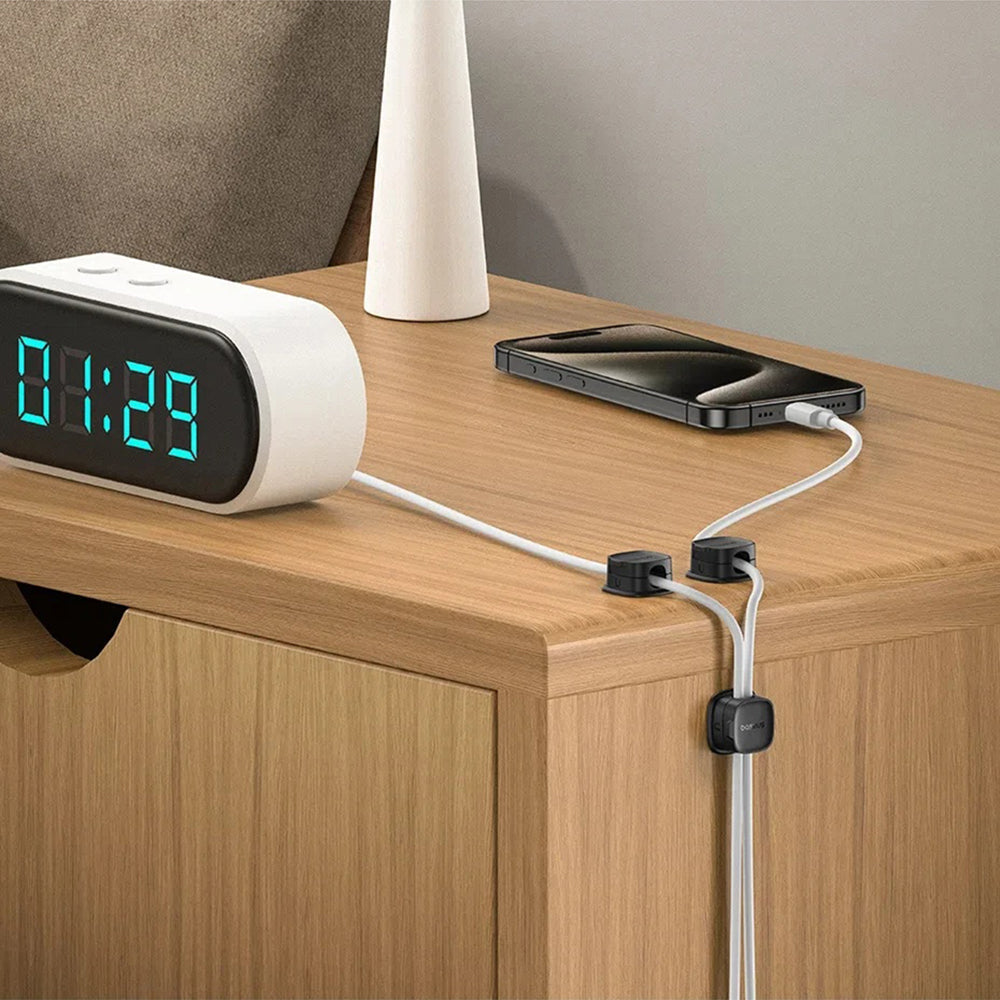 Baseus Lite Magnetische Kabelorganizer, Set van 3 Stuks, Wit B01331106211-00