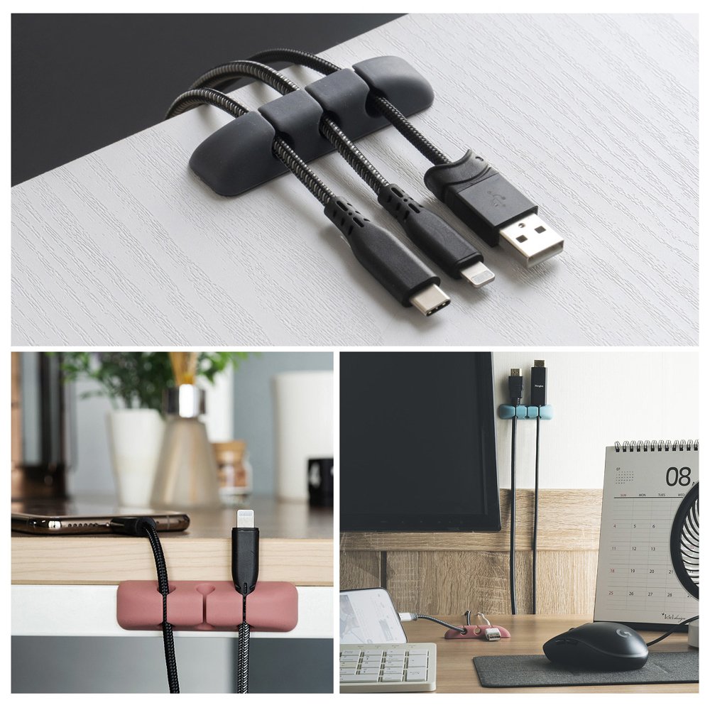 Ringke Kabel Organizer, Set van 4 stuks, Zwart