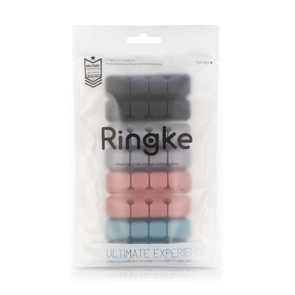 Ringke Kabel Organizer, Set van 4 stuks, Zwart