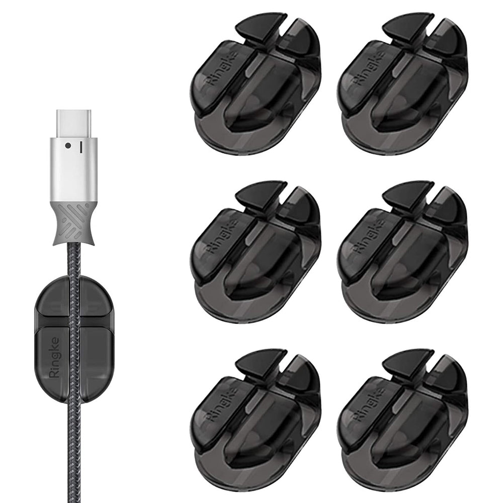 Ringke Kabel Organizer, Set van 6 stuks, Zwart