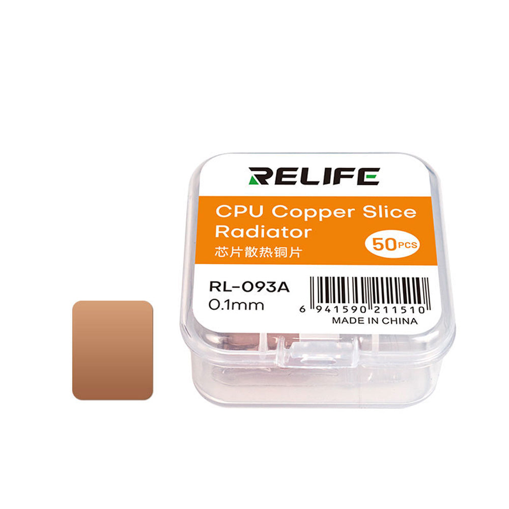 Thermisch geleidende pad Relife RL-093A, 0.1mm, Set 50 stuks