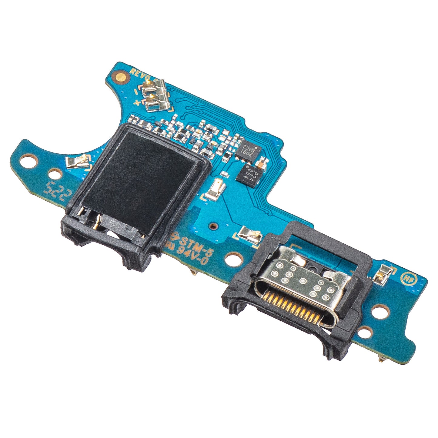 Laadconnector - Audio - Microfoonkaart Samsung Galaxy A03s A037, Europese Versie, Service Pack GH81-21245A