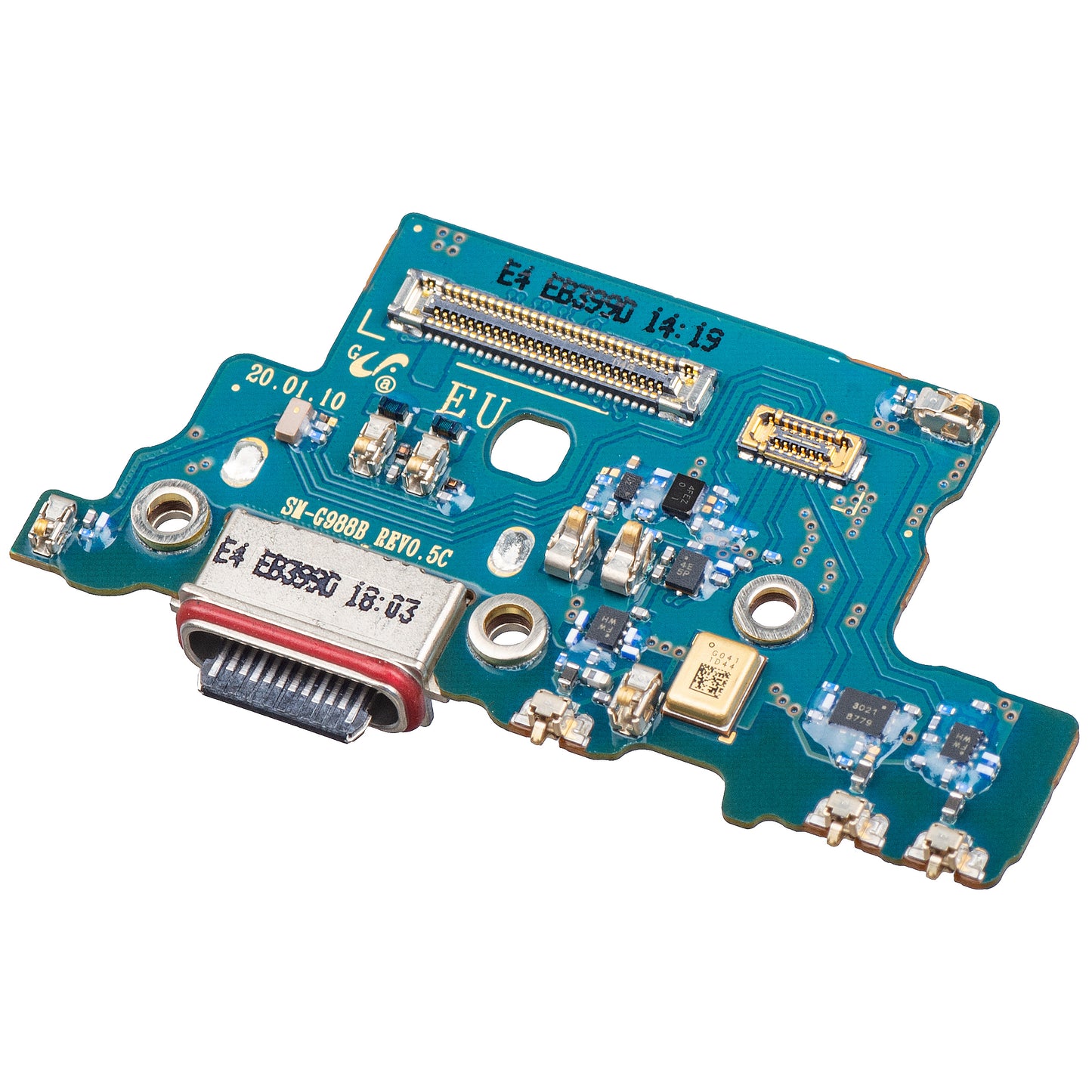 Plaat met Oplaadconnector - Microfoon Samsung Galaxy S20 Ultra G988, Service Pack GH96-13300A