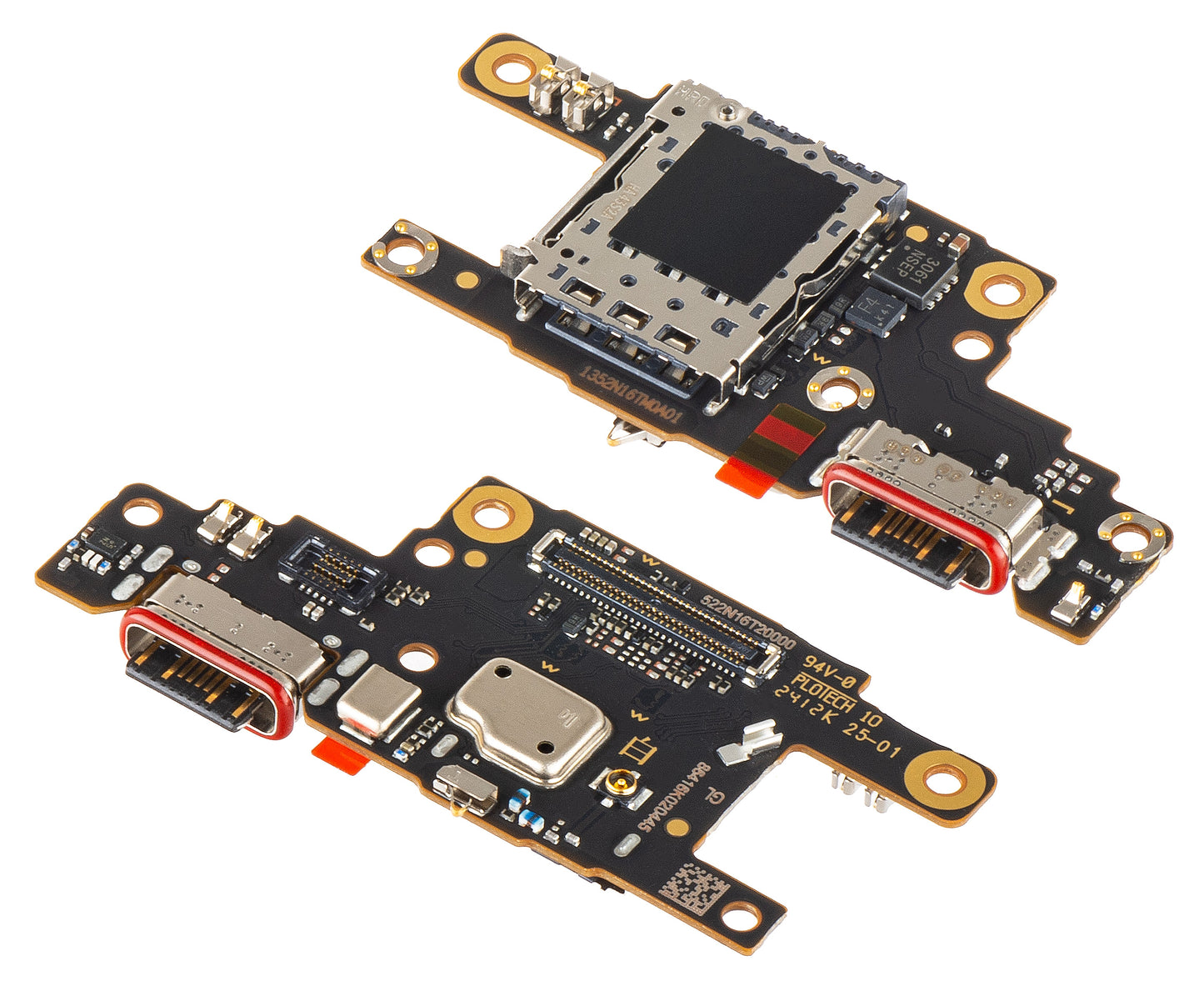 Laadconnector - Microfoon - SIM-lezer Module Xiaomi Poco F6, Service Pack 5600010N16T00