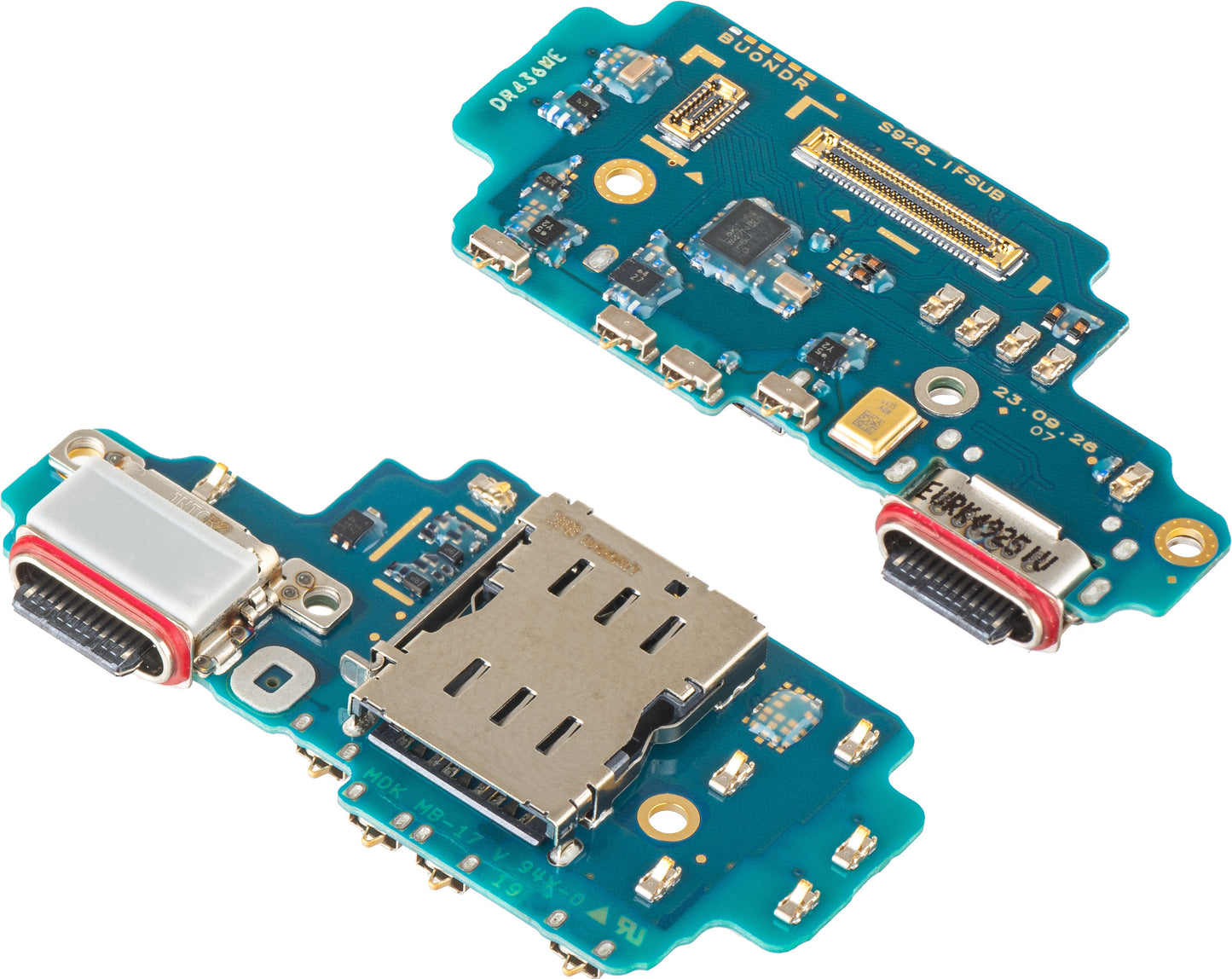 Laadconnector - Microfoon - SIM-lezer Module Samsung Galaxy S24 Ultra S928, Service Pack GH96-16497A