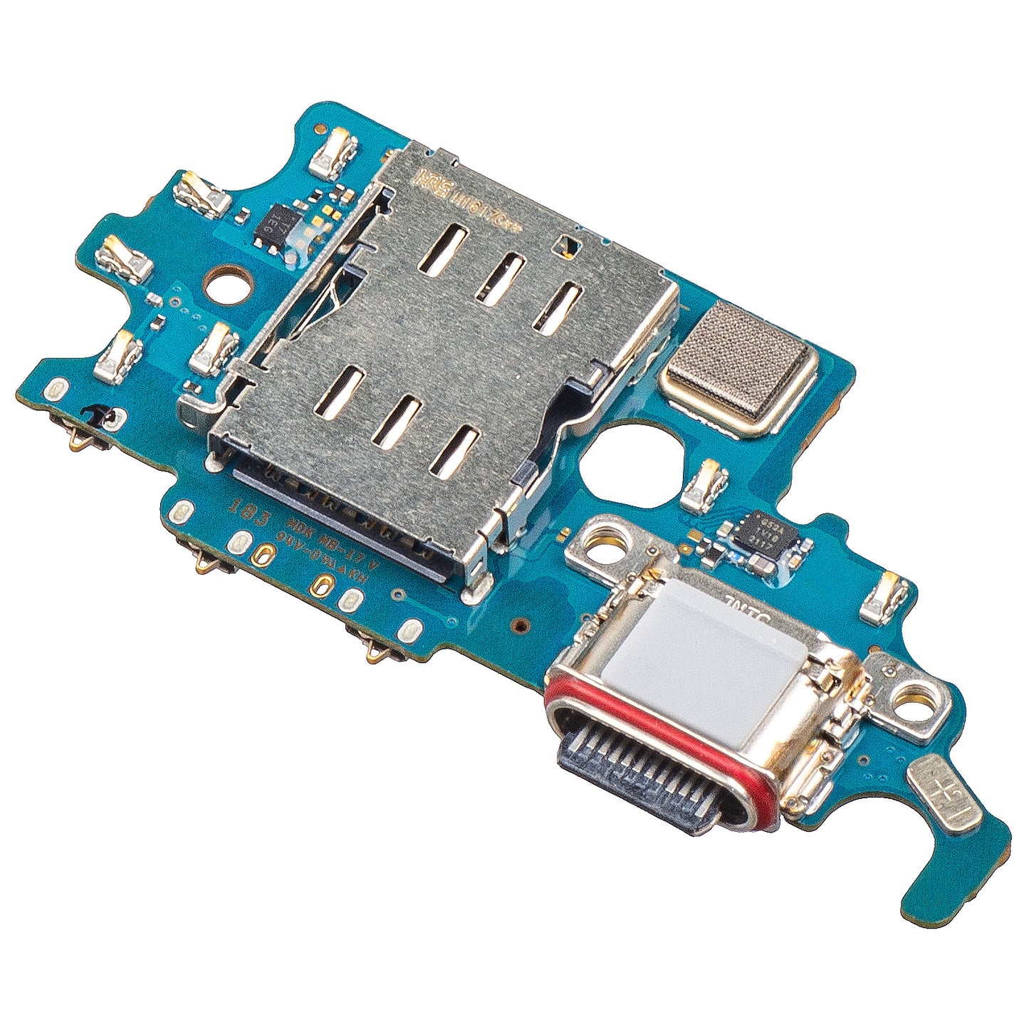 Laadconnector - Microfoon - SIM-lezer Module Samsung Galaxy S21 5G G991, Service Pack GH96-14033A