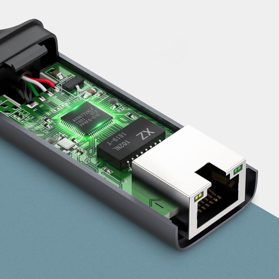 Netwerkkaart UGREEN CM199, RJ45, USB-C, Grijs