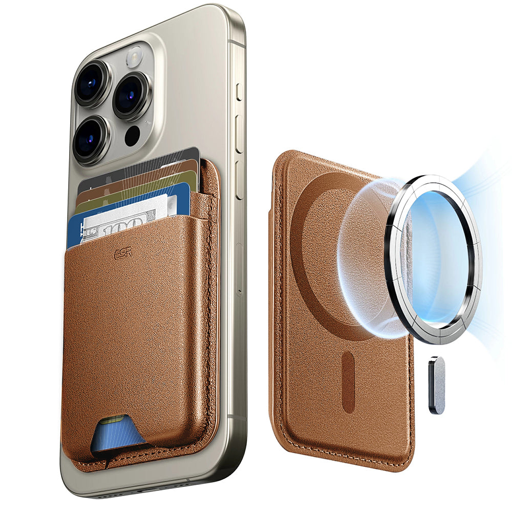 Magsafe portemonnee, ESR, Boost, Bruin