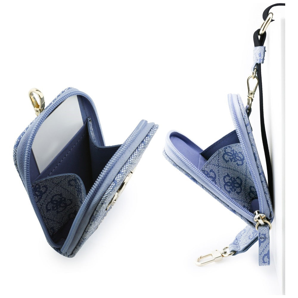 Portemonnee en Telefoonkoord Guess 4G Metalen Logo, Blauw