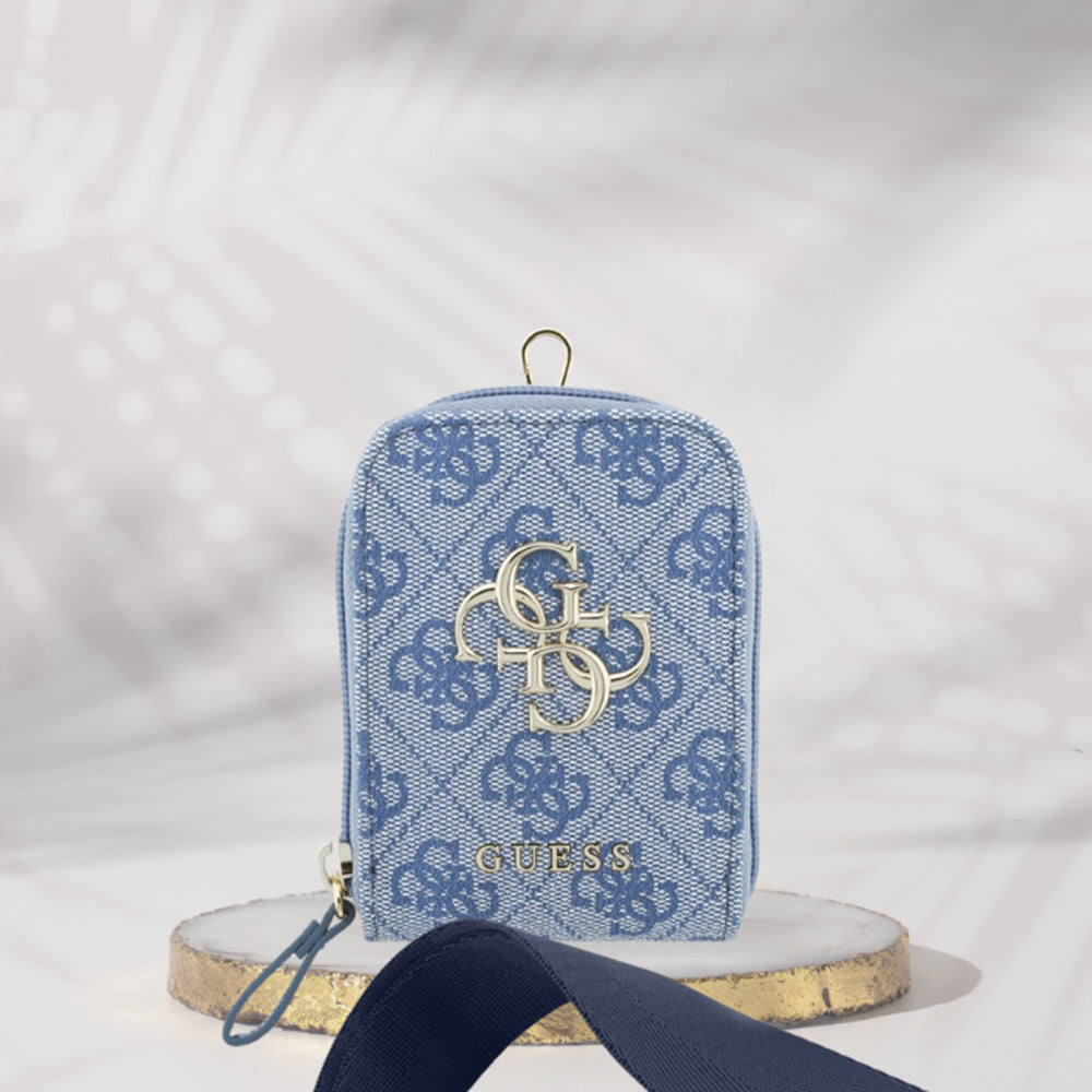 Portemonnee en Telefoonkoord Guess 4G Metalen Logo, Blauw