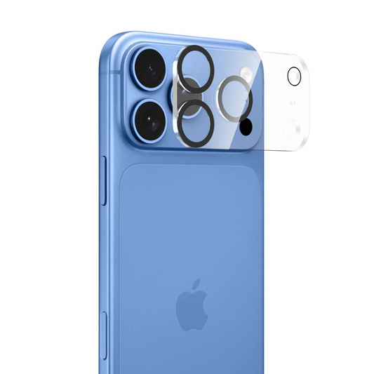 Tech-Protect Cam Fit+ Achtercamera Beschermrand voor Apple iPhone 18 Pro Max, Gehard Glas, Transparant