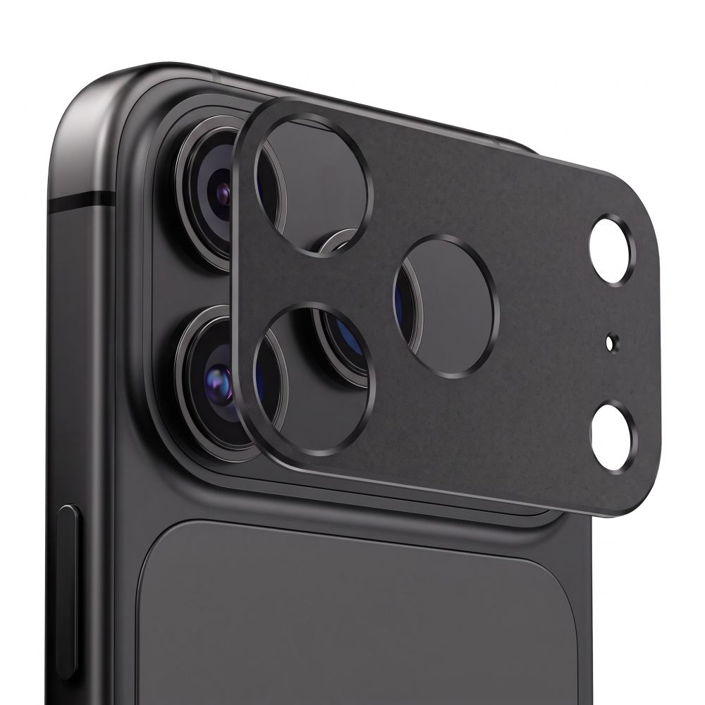 Tech-Protect Camalloy Fit+ Achtercamera Beschermrand voor Apple iPhone 18 Pro, Aluminium, Zwart