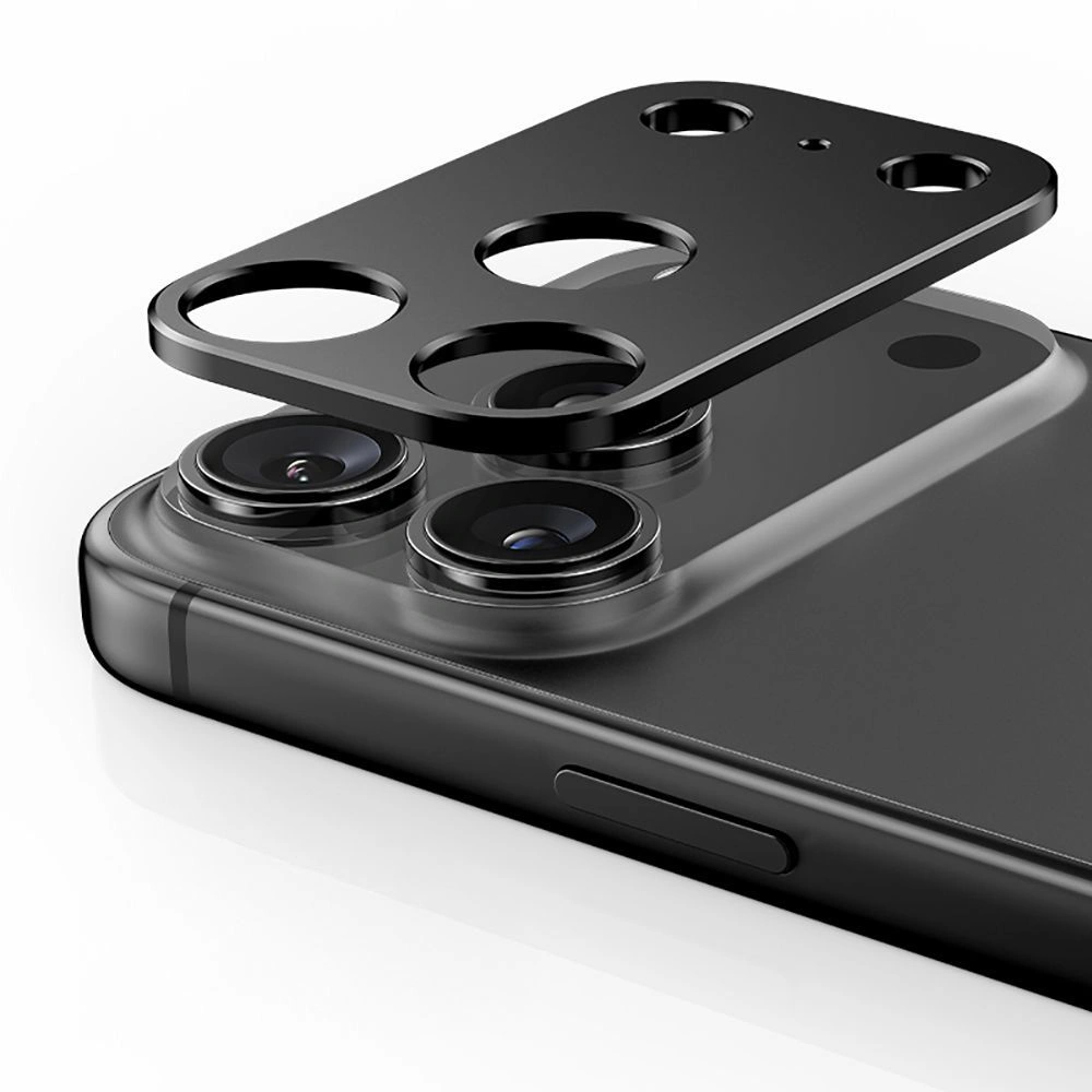 Beschermingsframe Achtercamera Tech-Protect Camalloy Fit+ voor Apple iPhone 17 Pro Max, Aluminium, Zwart