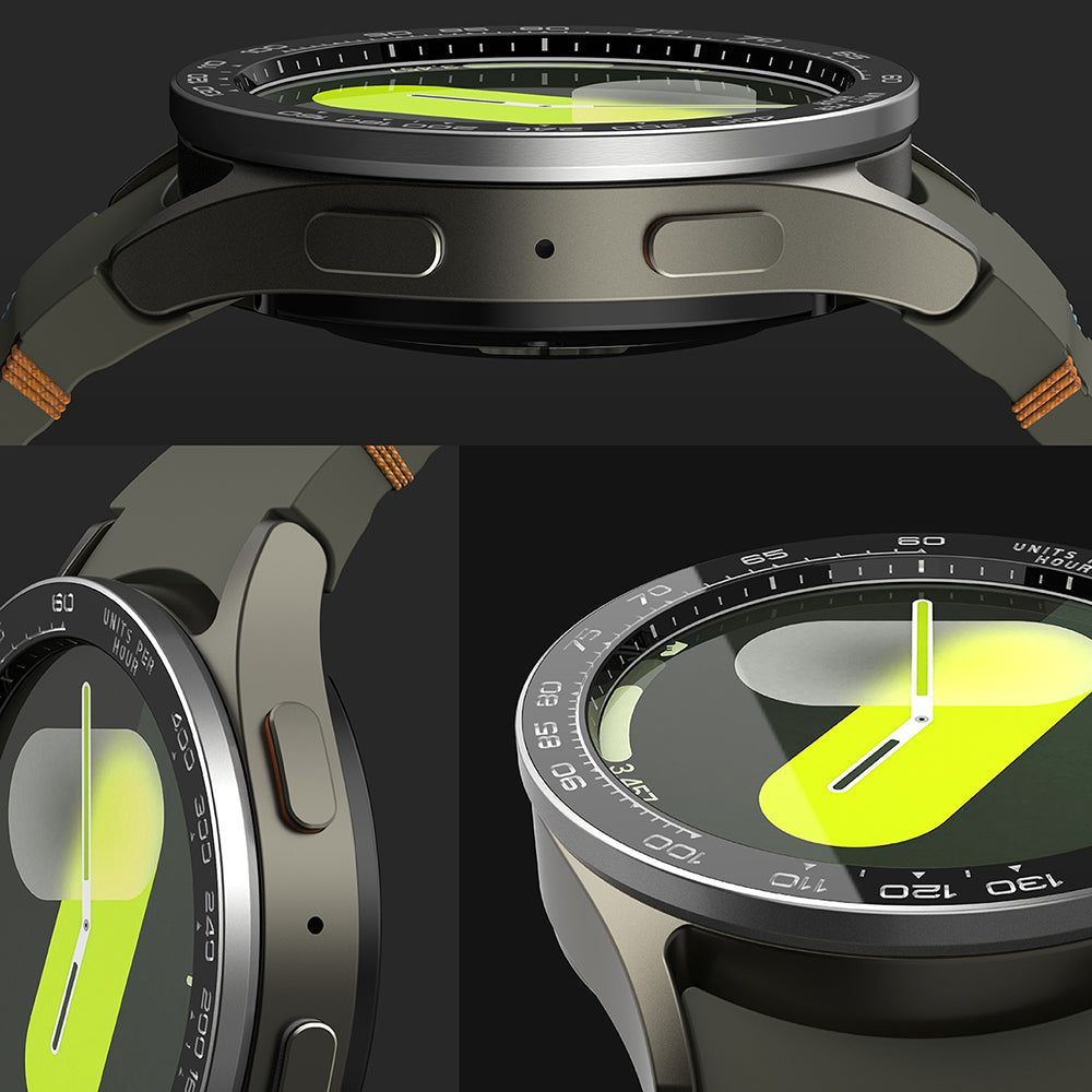 Ringke Premium Styling Beschermingsframe voor Samsung Galaxy Watch7 40mm, Model 1, Zwart