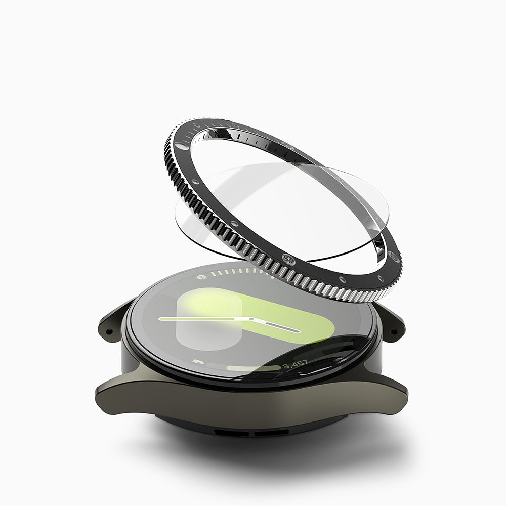 Ringke Premium Styling Beschermingsframe voor Samsung Galaxy Watch7 40mm, Model 2, Zwart